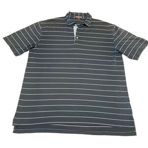 Peter Millar Summer Comfort Striped Short Sleeve Polo Sz XL‎